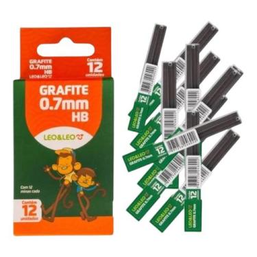 Imagem de Grafite Hb Para Lapiseira 0.7 Caixa Com 12 Tubos C/12 Minas Grafite - 
