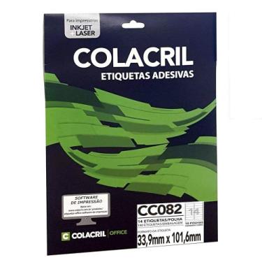 Imagem de Etiqueta Adesiva Colacril Carta CC182 33,9x101,6mm C/1400