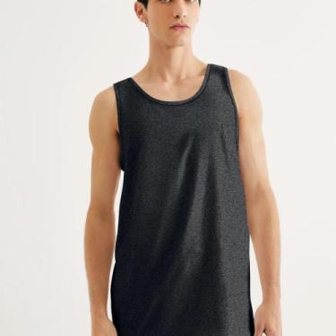 Imagem de Regata Original Hering Básica Slim Masculina 0199, Cinza mescla escuro