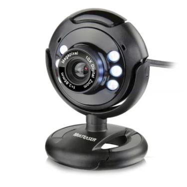 Imagem de Webcam Multilaser Nightvision Usb 16mp Plug E Play Led c/ Microfone - Preto