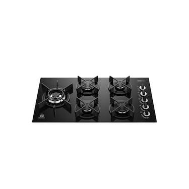 Imagem de Cooktop 5 Bocas Electrolux KE5GW Efficient Mesa de Vidro Grade de Aço Fosco Bivolt