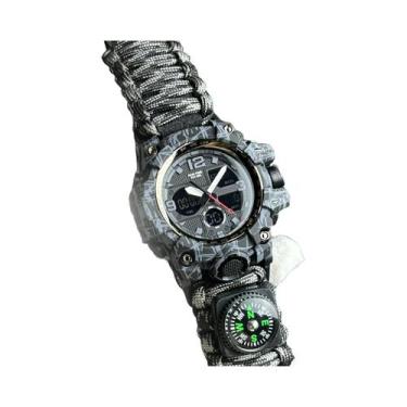 Imagem de Relógio Masculino Militar Camuflado Digital LED À Prova d'Água Para So