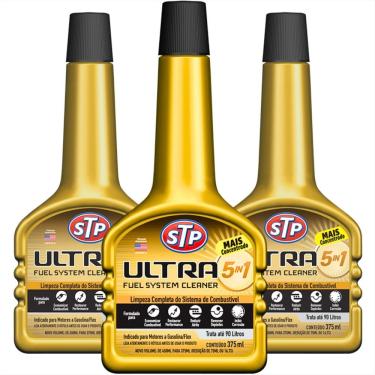 Imagem de Kit 03 Aditivos para Combustível STP Ultra 5 em 1 Gasolina e Flex - 375ml - Limpeza do Sistema de Combustível - STP-2020