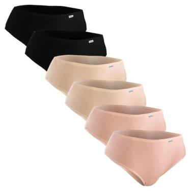 Imagem de Kit Com 6 Calcinha Cintura Alta Algodão Confortavel Adulto Delrio, Sor