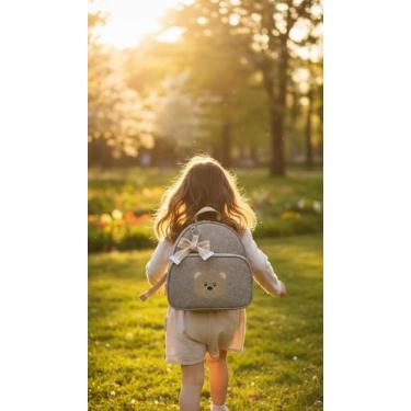 Imagem de KR RK Bolsas Mini Mochila / Mochilinhas 2 em 1 PERSONALIZADAS, Cinza f