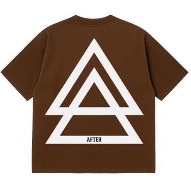 Imagem de Camiseta Oversized Marrom Premium 100% Algodão com Estampa - AFTER, M