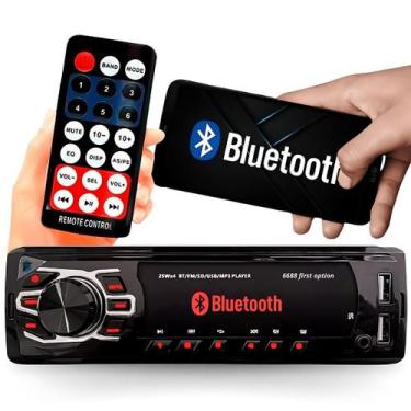 Imagem de Radio Automotivo Sem Toca Cd Mp3 Player Bluetooth 2 Usb Carrega Celula