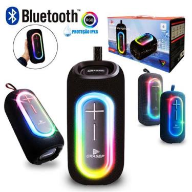 Imagem de Caixa De Som Bluetooth Portátil Grasep DG780 20W RMS IPX6 LED TWS Rádi