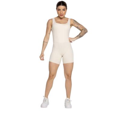 Imagem de Macaquinho Smart Bella Fiore Decote Em U Roupa Para Treino Academia Moda Fitness-Feminino