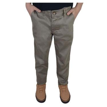 Imagem de Calça Infantil Masculina Ogochi Sarja Essencial Kaki - 00251, 02, Marr