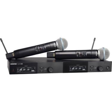 Imagem de Microfones Sem Fio Duplo de Mao SLXD-24DBR/B58 L55 - Shure