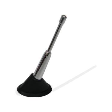 Imagem de Antena Decorativa Haste Curta Teto Carro Cromado Universal 150mm - SHE