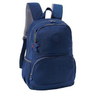 Imagem de Mochila costas escolar grande juvenil adulto Crinkle 09CM - Skeet, Mar