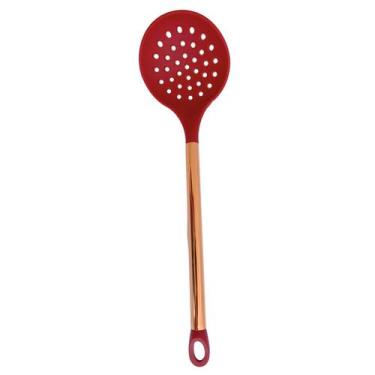 Imagem de Escumadeira Silicone Para Fritura Linha Premium - Paramount, Vermelho 