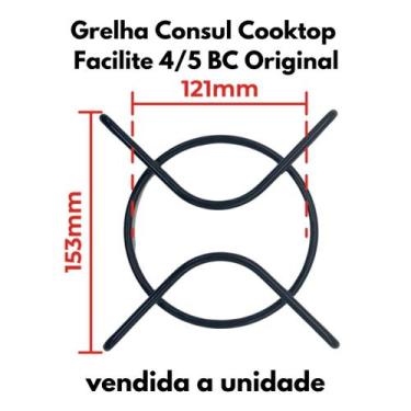 Imagem de Grelha Fogão Para Cooktop Consul Facilite 4 ou 5 Bocas Unidade - consu