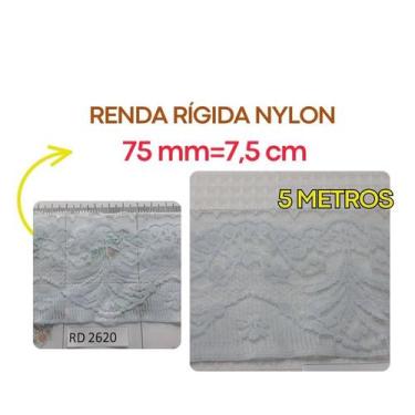 Imagem de Renda Rígida Poliamida 20mm 37mm 50mm 100mm Várias larguras Nylon RNyl