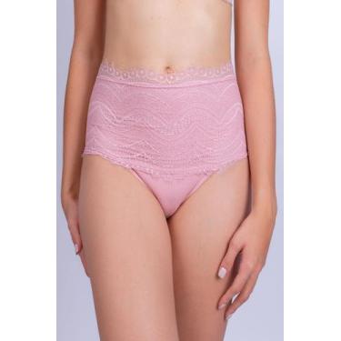 Imagem de Calcinha de Renda Hot Pant e Microfibra - Stella Bernardi, Rosa rosê, 