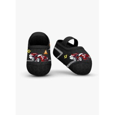 Imagem de Meia Sapatilha Bebê Menino Antiderrapante Carros - Puket