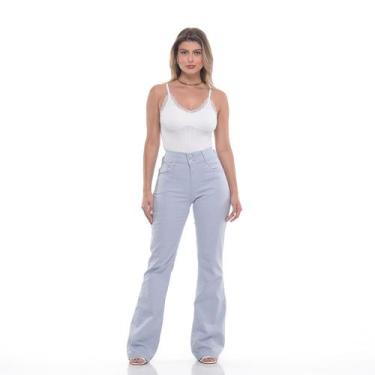 Imagem de Calça Feminina Boot Cut Boca Sino Flare Calça Básica Social - Black Je