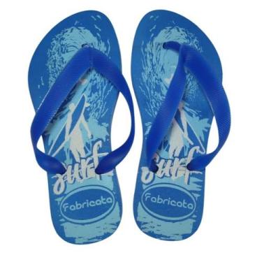 Imagem de Chinelo Infantil Masculino FABRICATA Leve e Confortável, Azul, 31/32, 