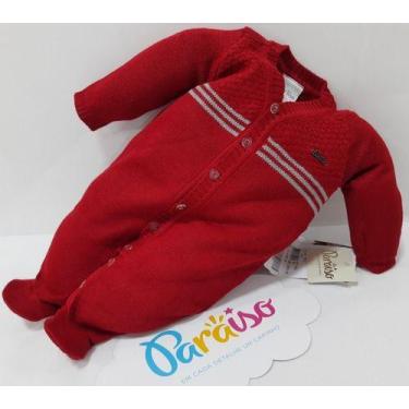 Imagem de Macacão Longo Fio Tricô Luxo Bebe Menino Paraiso Cod 10155 - Paraíso, 