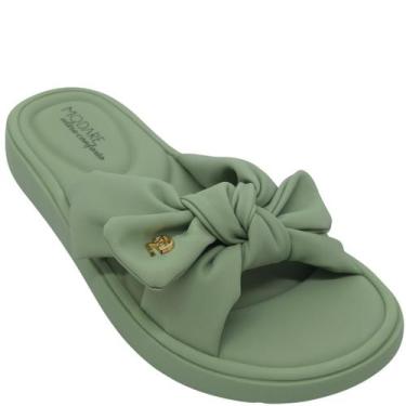 Imagem de Chinelo Modare Feminino Nubuck Ultra Soft com Laço, Verde, 37, Feminin