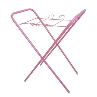 Imagem de Suporte  Banheira Desmontável  Prático Super Compacto Branco - Rosa