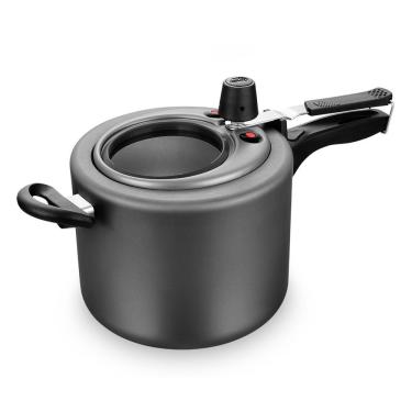 Imagem de Panela de Pressão No20 com Visor Fechamento Interno Alumínio 4,5L Vidro Temperado MTA Alumínios