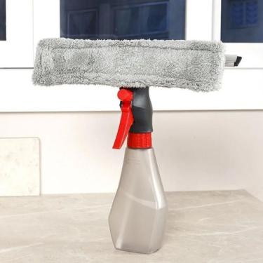 Imagem de Limpa Vidro Spray 3 em 1 Borrifador esfregão Rodo Vermelho Powermaid