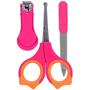 Imagem de Kit Manicure Infantil Bebe Com Cortador de Unha Tesoura e Lixa A Parti