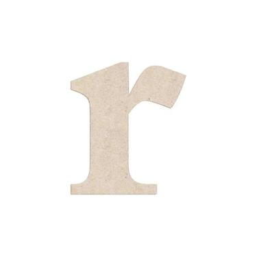 Imagem de Letra Decorativa de Madeira R 12" Sem Acabamento para DIY - Marca Próp