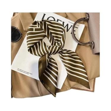 Imagem de Lenço Feminino De Cetim De Seda Macio Com Estampa De Cavalo, Lenço Qua
