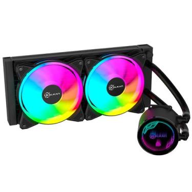Imagem de Water cooler kalkan iota v2 240mm rgb amd/intel preto klk00068