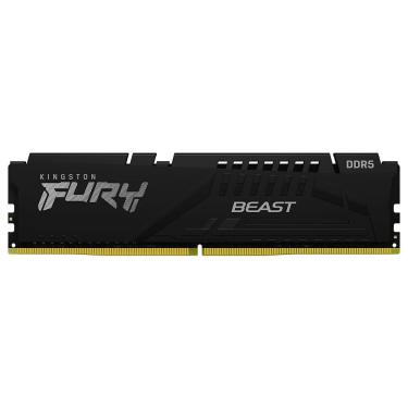 Imagem de Memória RAM Kingston Fury Beast DDR5 8GB 5600MHz CL40 1.25V Preto