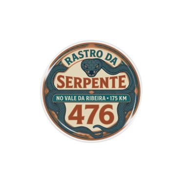 Imagem de Adesivo Resinado Rastro da Serpente SP PR BR 476 Alto Relevo Decorativo em PVC Preto