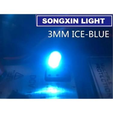 Imagem de Luzes LED Redondas Azul Gelo/Azul Céu 3MM 50PCS DIP Para Modificação D