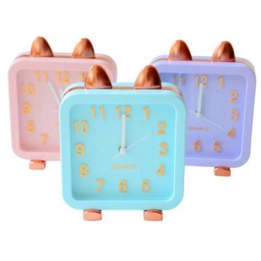 Imagem de Relógio de Mesa Despertador Analogico Rosa Azul e Roxo - Interponte, A