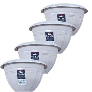 Imagem de Kit 6 Vasos de Parede Florença 3,3 Litros Rischioto Cor - Areia, 6 Uni