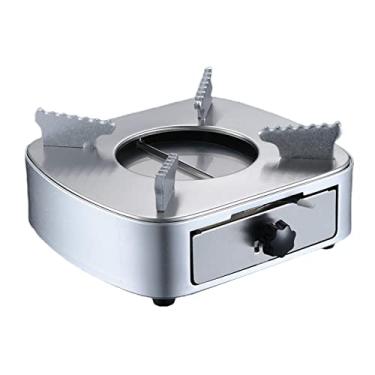 Imagem de Newmind Mini fogão a álcool para mochilão, queimador leve para acampamento e caminhadas - prata