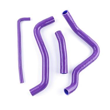 Imagem de LUXERAD Mangueira de resfriamento de radiador de silicone com desempenho de 3 camadas para 05 06 SUZUKI GSX-R1000/GSXR1000 Kit de radiador de silicone (Roxo)