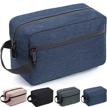 Imagem de Bolsa de Higiene Pessoal de Viagem para Mulheres e Homens, Bolsa de Barbear Resistente à Água para Acessórios de Higiene Pessoal, Sacos de Armazenamento Dobráveis com Divisor e Alça para Cosméticos