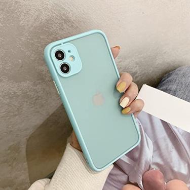 Imagem de Capas transparentes foscas para Samsung Galaxy S8 S9 plus S10 S10E S20 S21 S21 plus S21 Ultra lente tampa de proteção da câmera, verde menta, para Galaxy S8