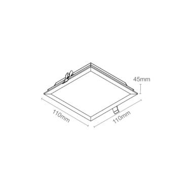 Imagem de Plafon Led Quadrado Embutir 11 X 11cm 6000k 7w Ref.80079 - Romalux