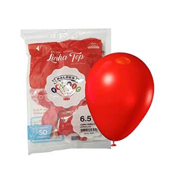 Imagem de 500 Bexiga Balão Liso Festa Pequeno N° 6,5 - Vermelho (10pct