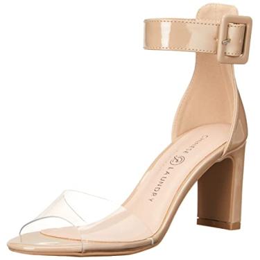 Imagem de Chinese Laundry Sandália feminina de salto em vinil Raisie, Transparente, 8.5