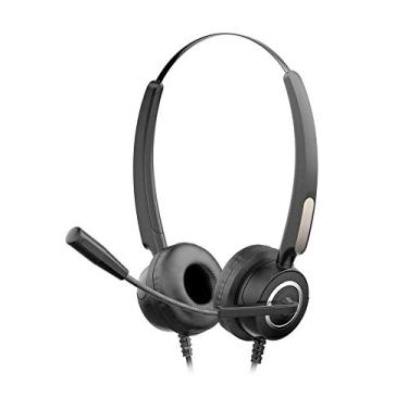 Imagem de HP Headset DHE-8000 Preto Com conexão USB plug and play Possui microfone omnidirecional compatível com Windows e Mac cabo de 210 cm revestido em PVC 9NG11AA