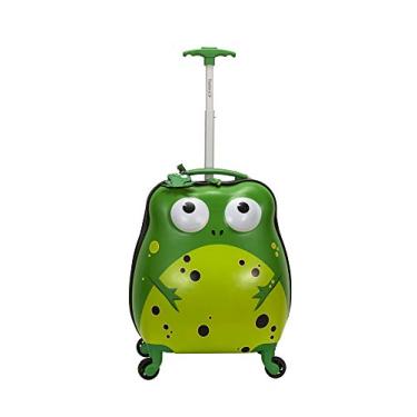 Imagem de Rockland Jr. Kids My First Luggage Spinner Rígido de Policarbonato, Sapo, Carry-On 19-Inch, My First Luggage - Mala rígida com rodinhas