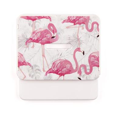 Imagem de Corta Pac Naxos – Abridor de Embalagens Longa Vida, Sachês e Sacos Plásticos com Ímã Decorativo de Geladeira com Porta-Recados – Prático, Seguro e Estampas Sortidas Tema: Flamingo.