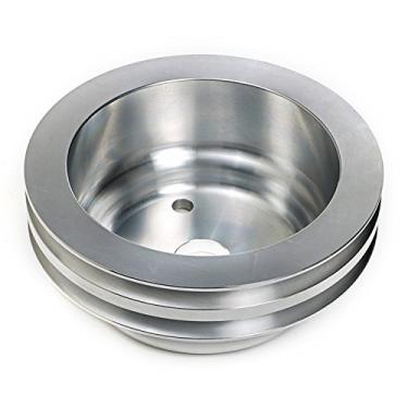 Imagem de Polia de cambota Trans-Dapt 9485 de alumínio com 2 sulcos