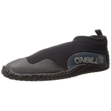 Imagem de O'Neill Bota masculina Reactor de 2 mm, sapato aquático, ajuste anatômico com bico redondo, sola de borracha durável para surfe, paddleboarding, snorkeling, preto/carvão, tamanho 38